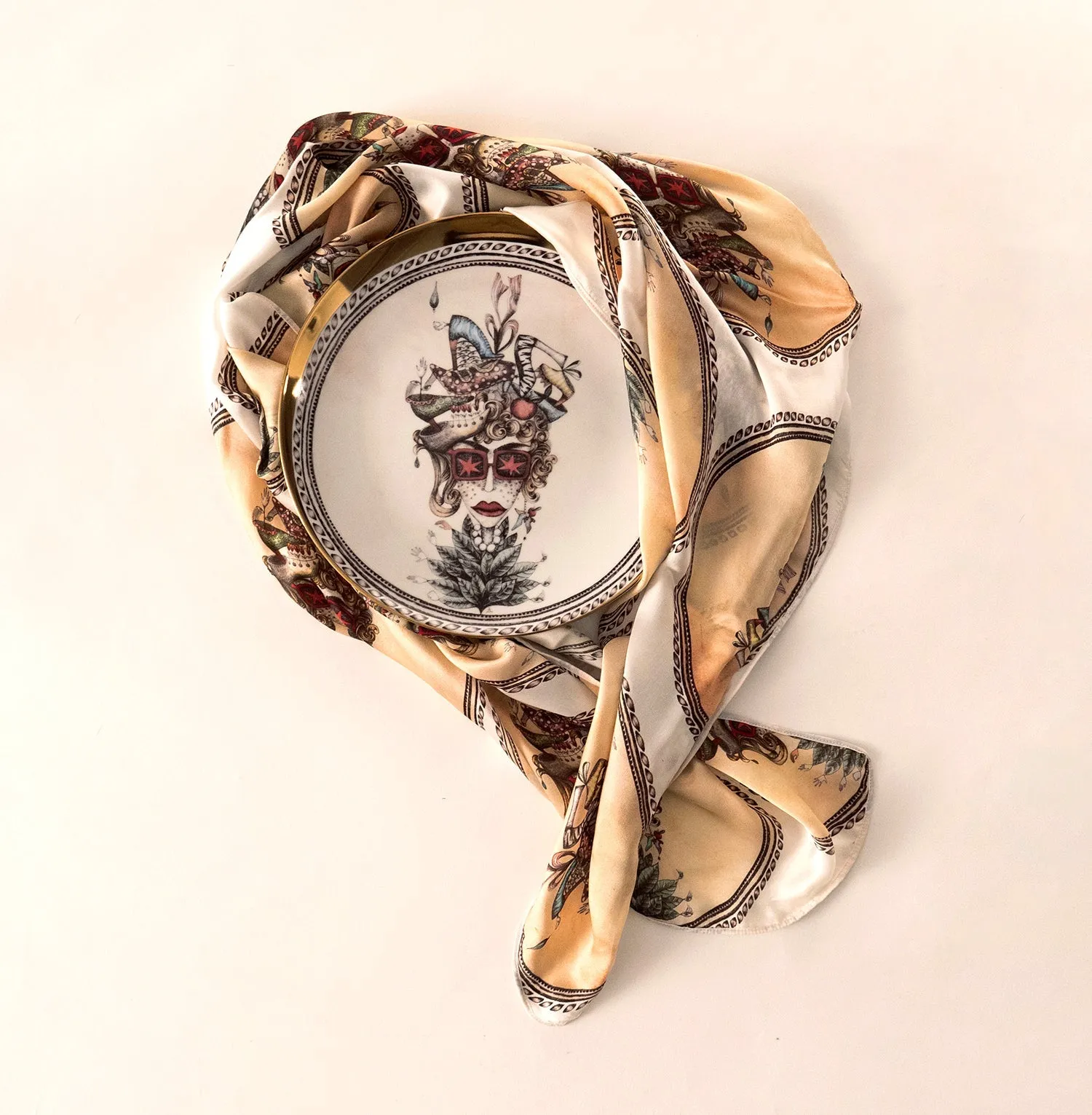 Adamov Collection Silk Scarf Starry Eyes