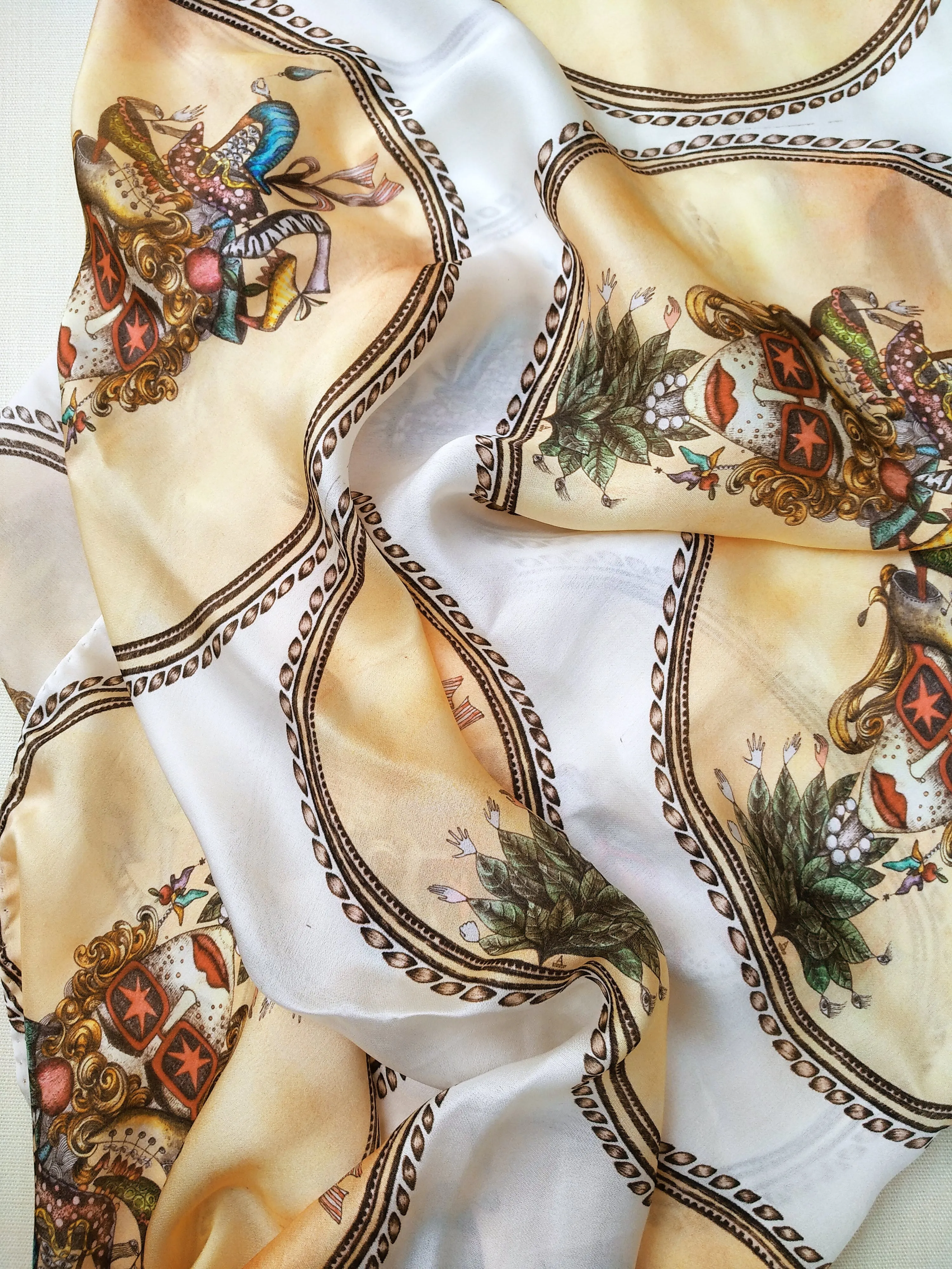 Adamov Collection Silk Scarf Starry Eyes
