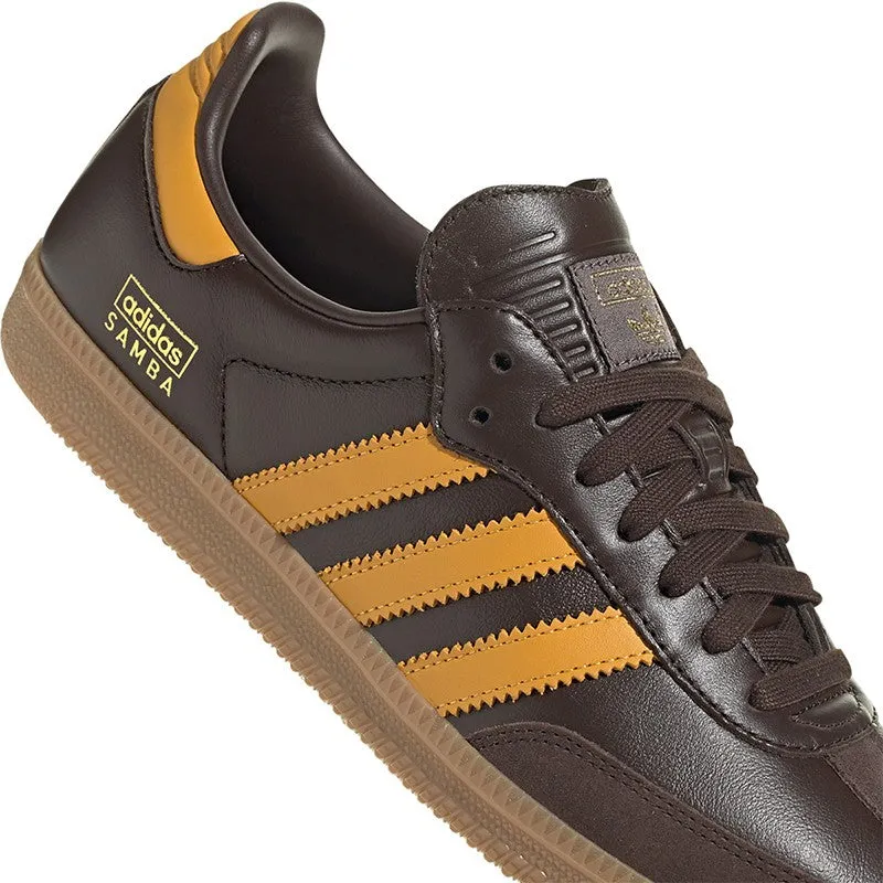 Adidas Originals Samba OG (Dark Brown/Preloved Yellow/Gum) Men's Shoes IG6174