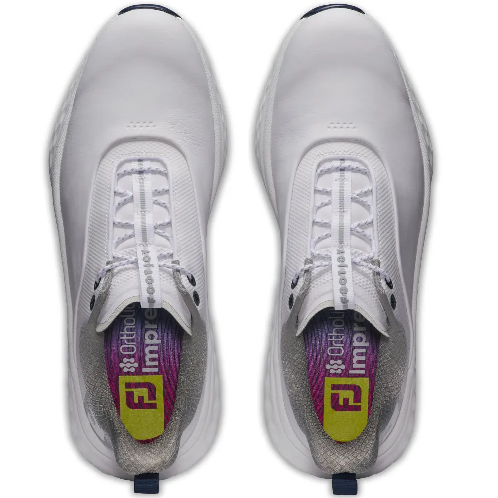 FootJoy Quantum Spikeless Waterproof Shoes - White/Blue/Pink