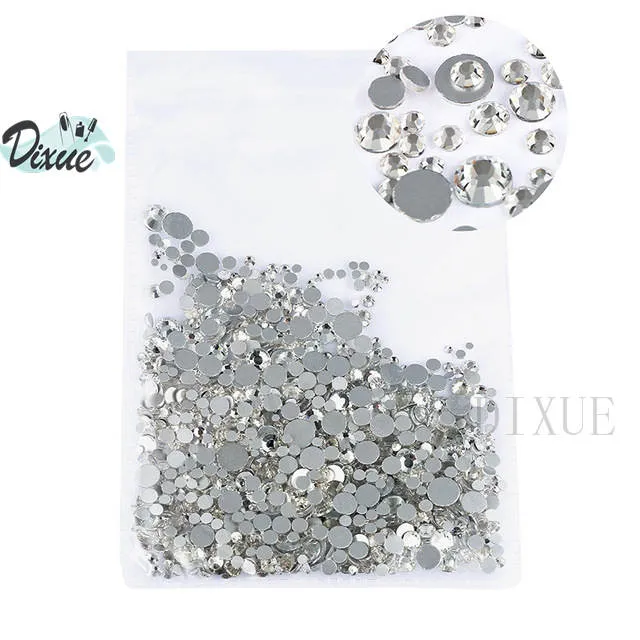 High light AAA rhinestone crystal AB clear SS3-SS40(1.3mm-8.4mm) Non Hotfix flatback Rhinestones for Nails 3D nail art  gems045