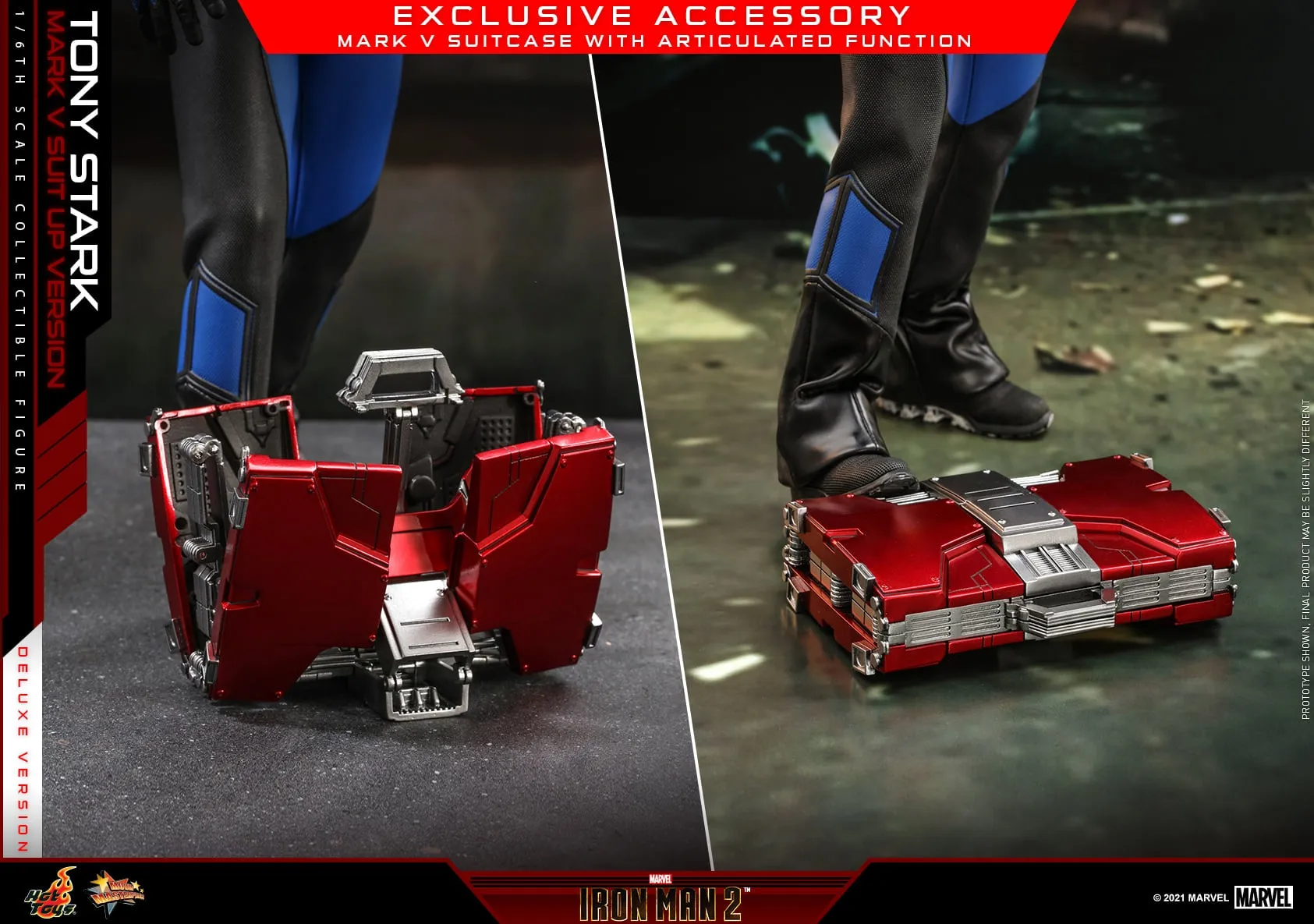 Hot Toys - MMS600 - Iron Man 2 - 1/6th scale Tony Stark (Mark V Suit up Version) Figure (Deluxe Version)