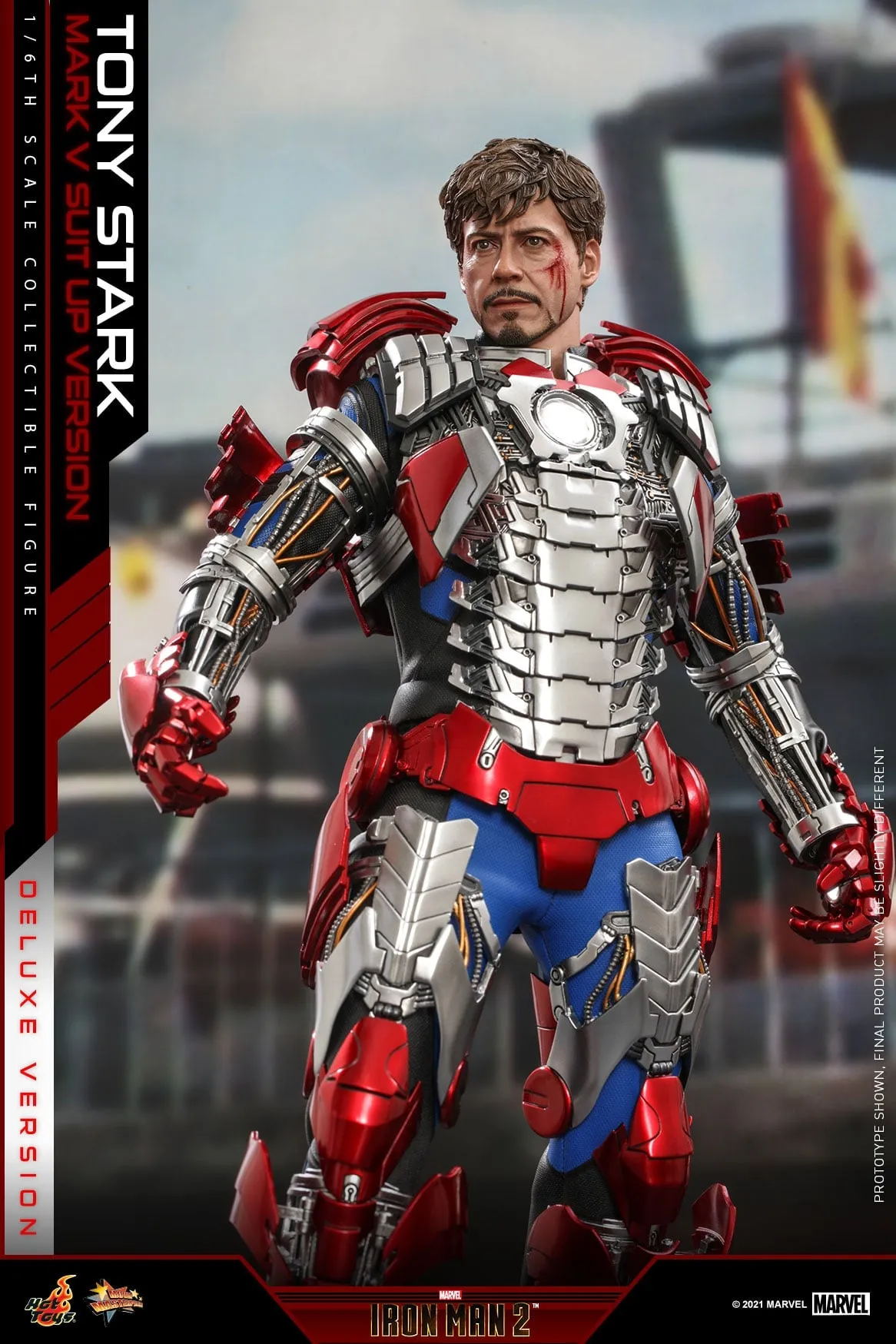 Hot Toys - MMS600 - Iron Man 2 - 1/6th scale Tony Stark (Mark V Suit up Version) Figure (Deluxe Version)