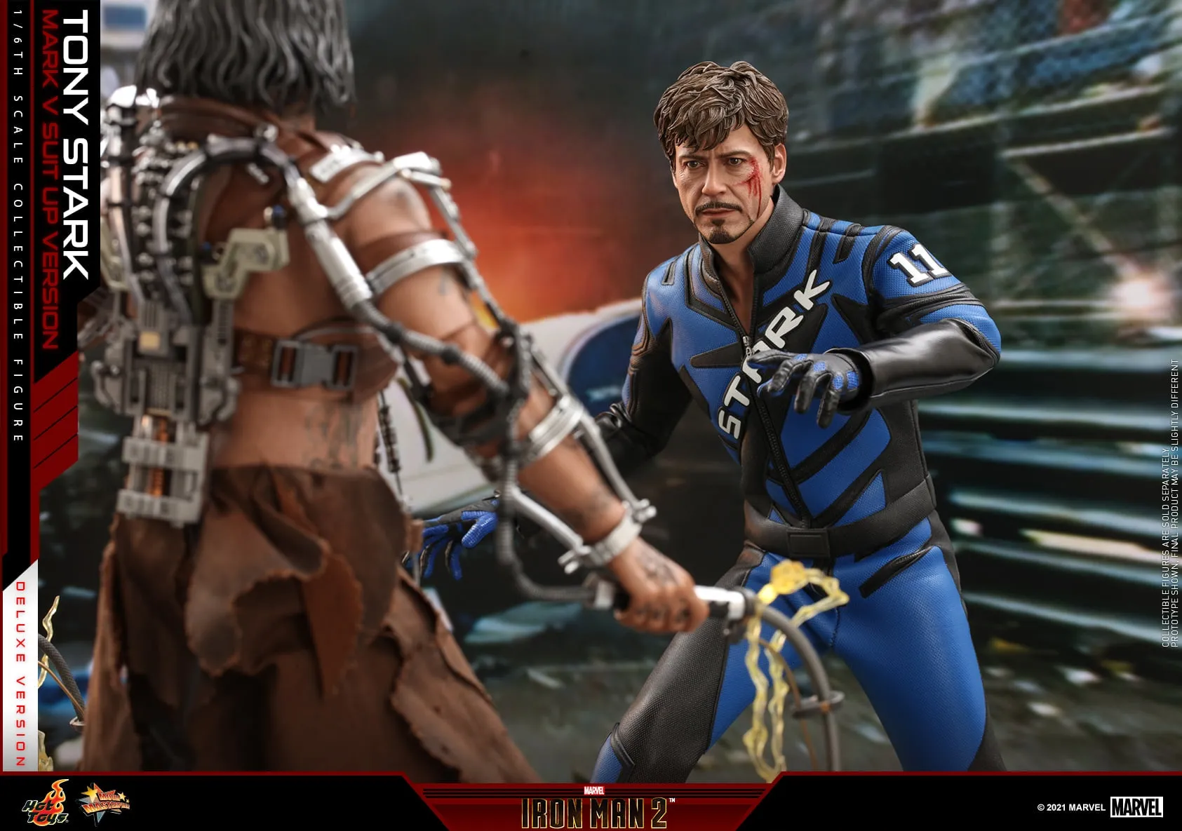 Hot Toys - MMS600 - Iron Man 2 - 1/6th scale Tony Stark (Mark V Suit up Version) Figure (Deluxe Version)