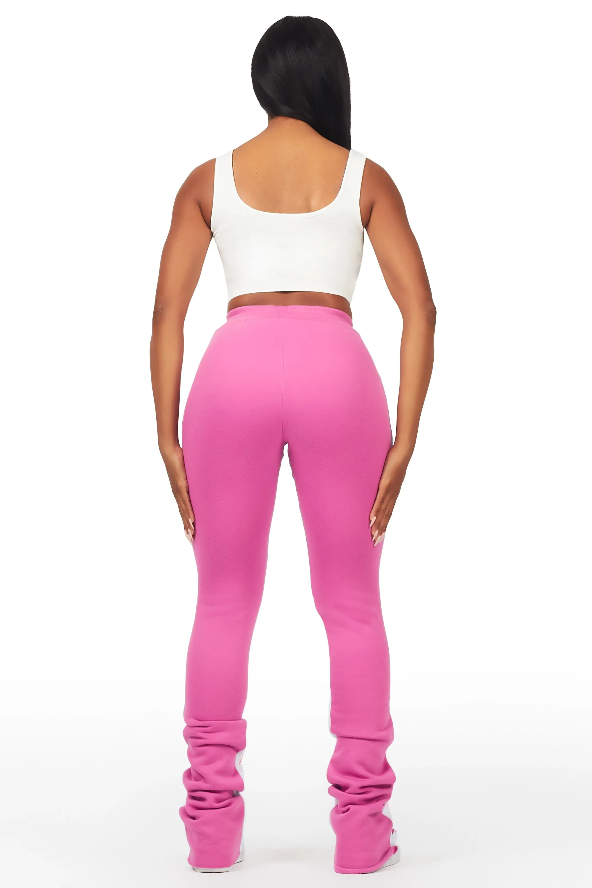 Karenthia Purple Stacked Track Pant