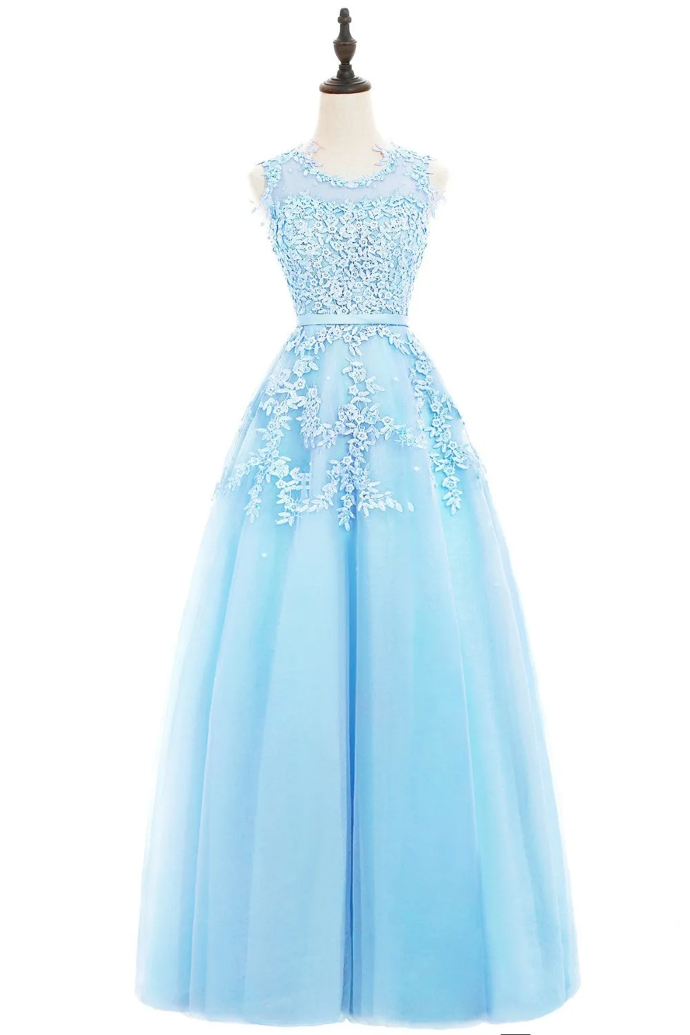 Lace Embroidery Long Prom Dresses