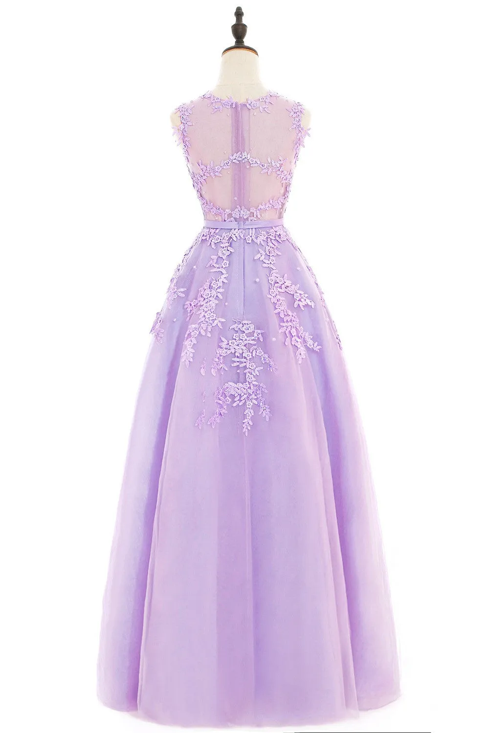 Lace Embroidery Long Prom Dresses