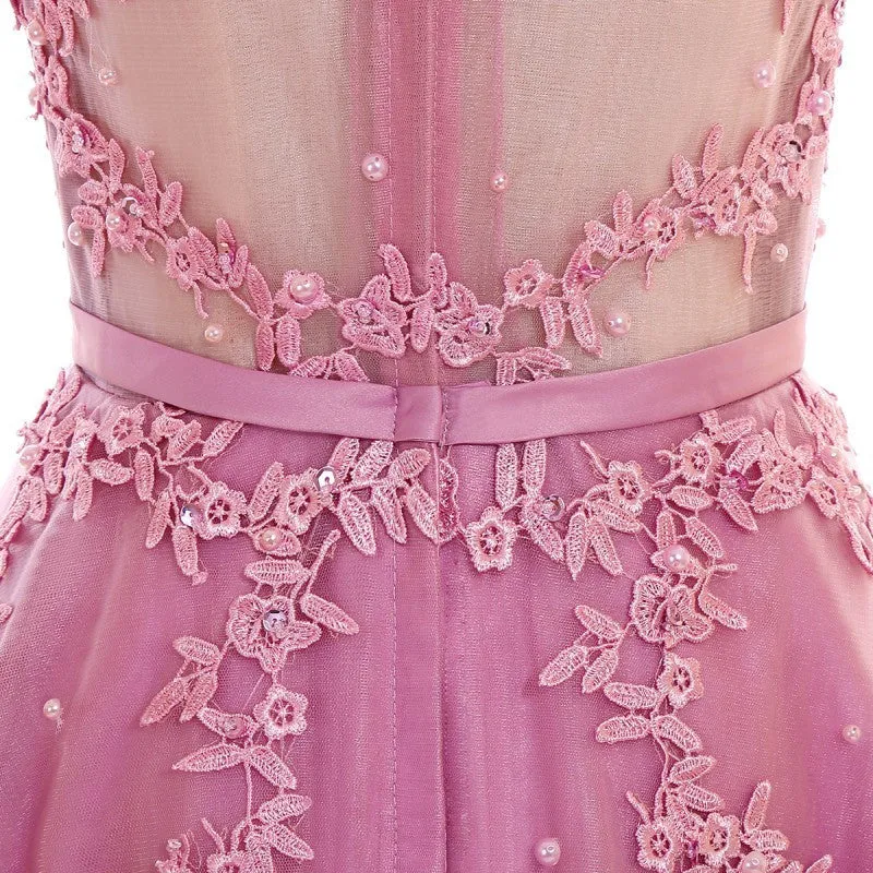 Lace Embroidery Long Prom Dresses