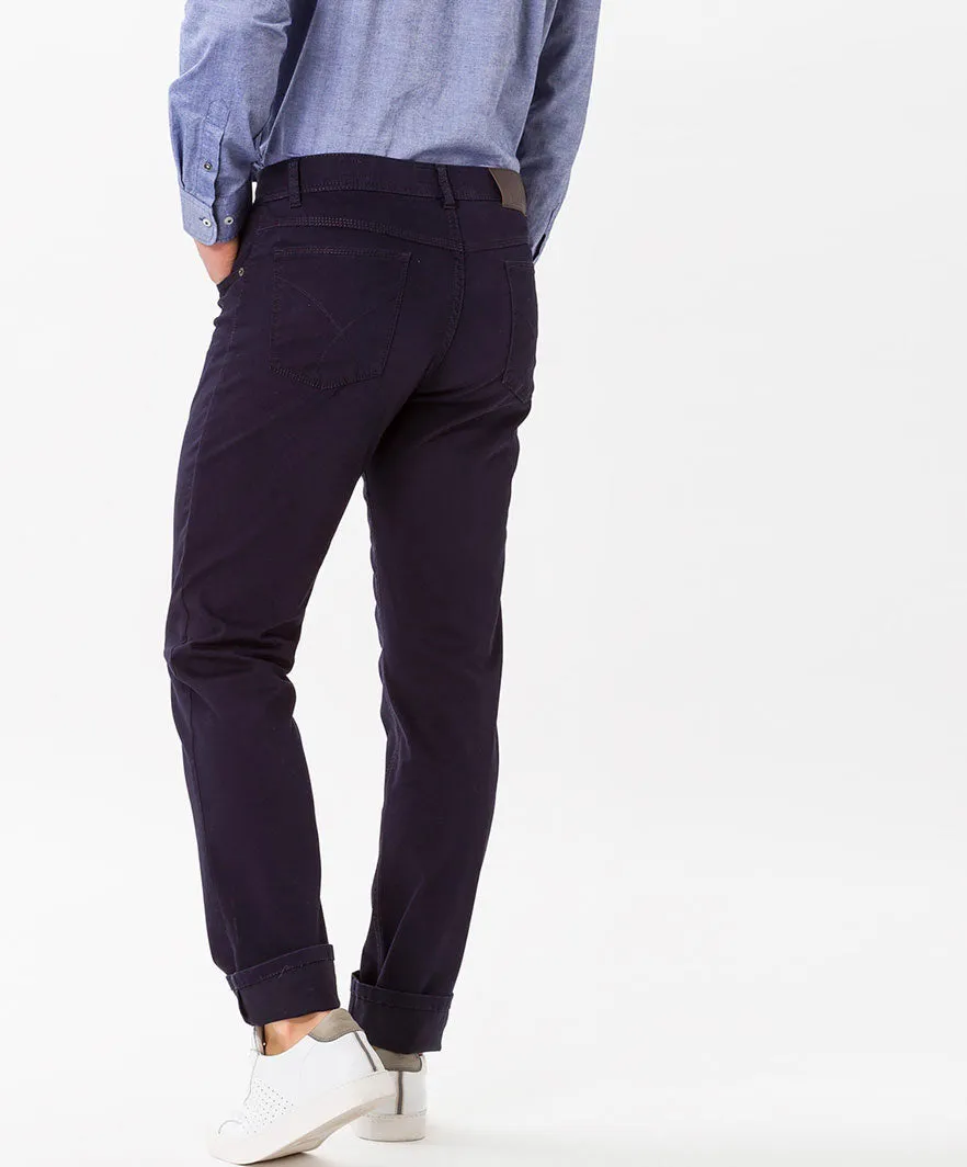 Perma Blue Cooper Fancy Marathon Stretch Cotton Trousers - Brax