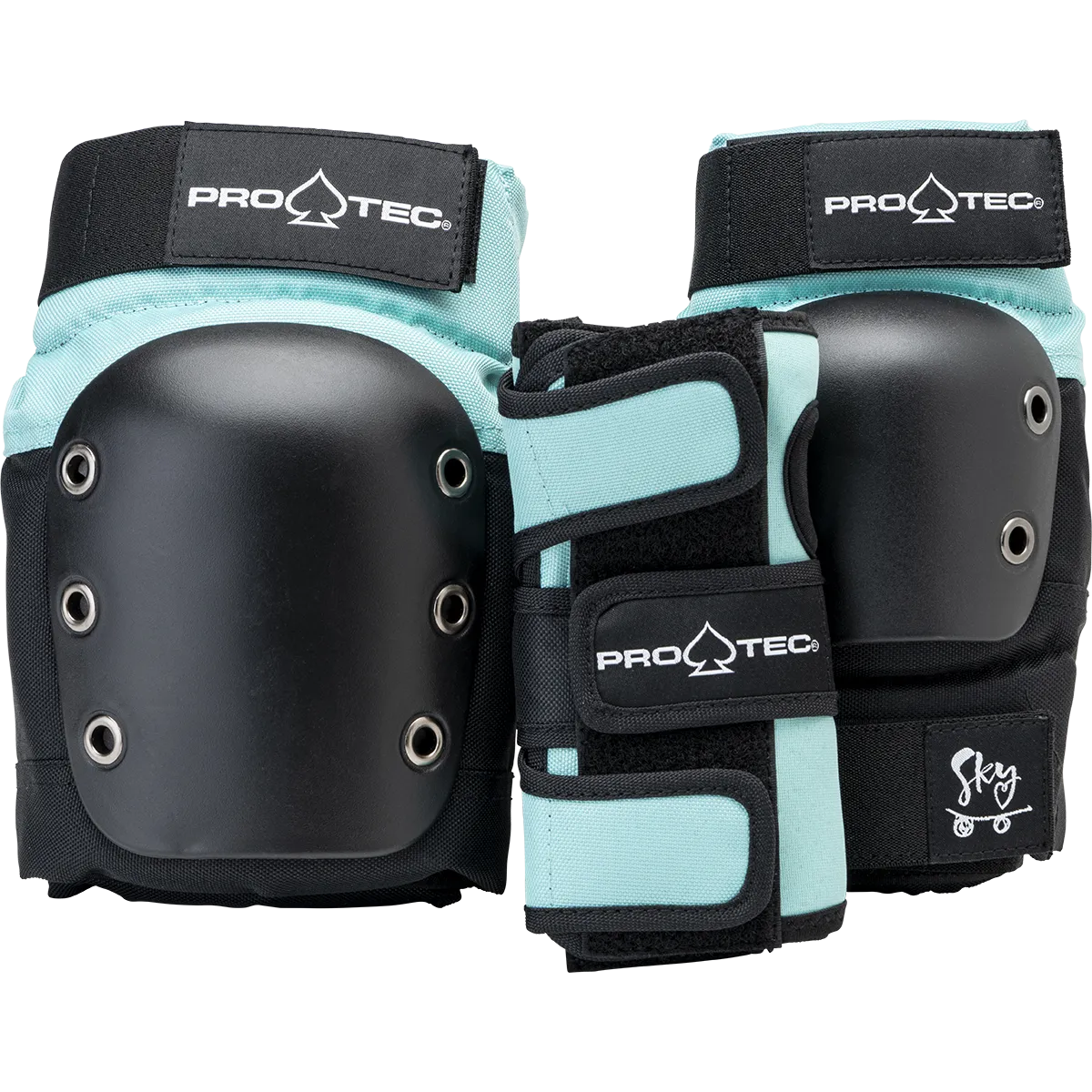 Pro-tec Junior 3-Pack Open Back Pads - Sky Brown
