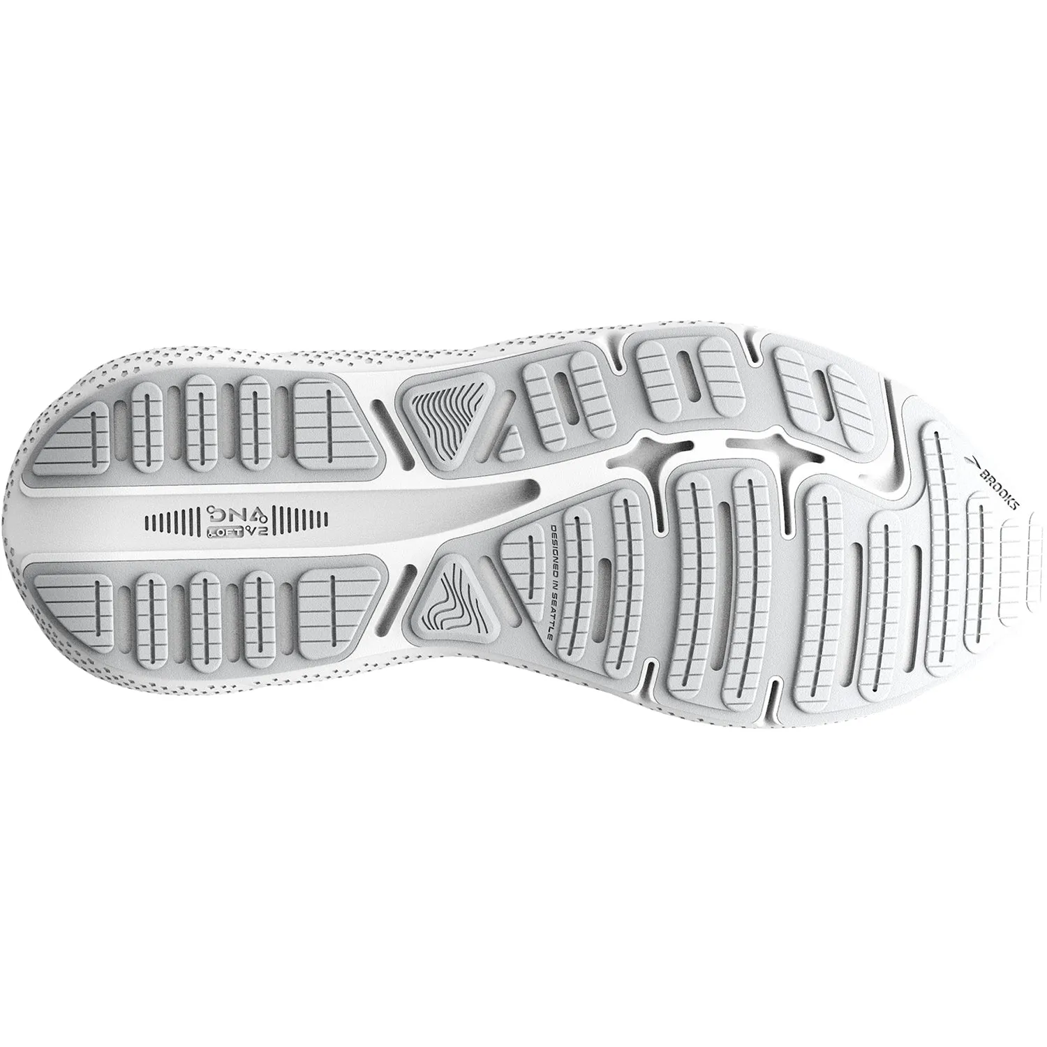 Women's Brooks Ghost Max White/Oyster/Metallic Silver
