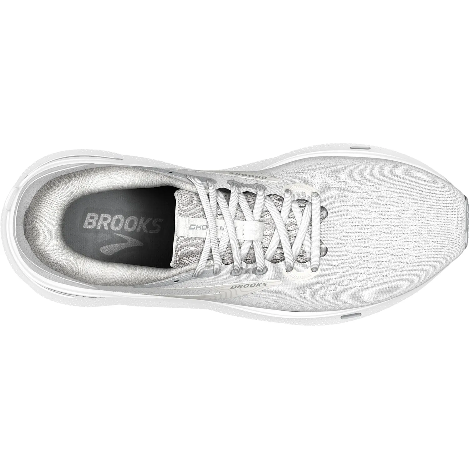 Women's Brooks Ghost Max White/Oyster/Metallic Silver